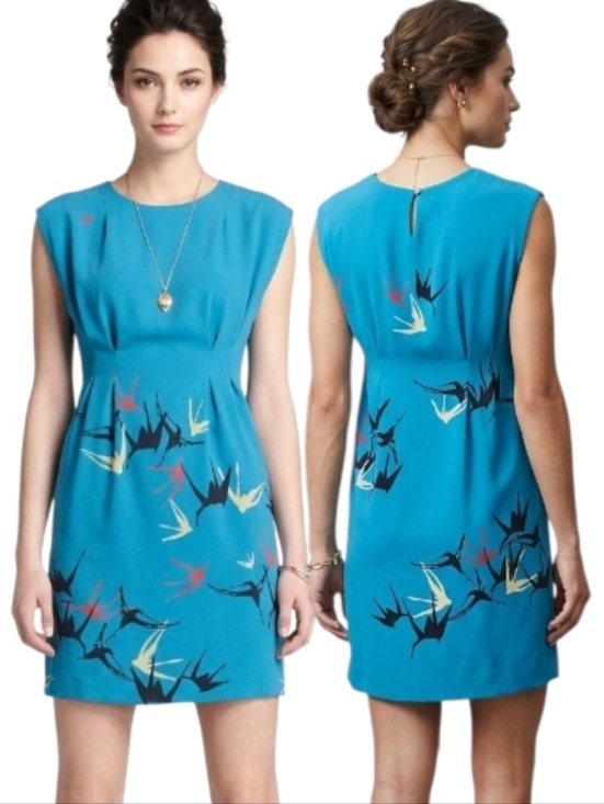Anthropologie Dresses & Skirts - ANTHROPOLOGIE "Shadowbird Shift" Sariah Carson Teal Sleeveless Sheath Dress - 12